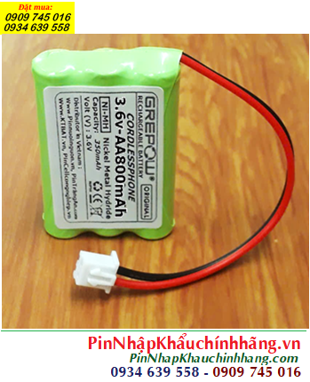 Pin sạc 3.6v-AA800mAh, Pin điện thoại bàn không dây NiMh 3.6v-AA800mAh chính hãng